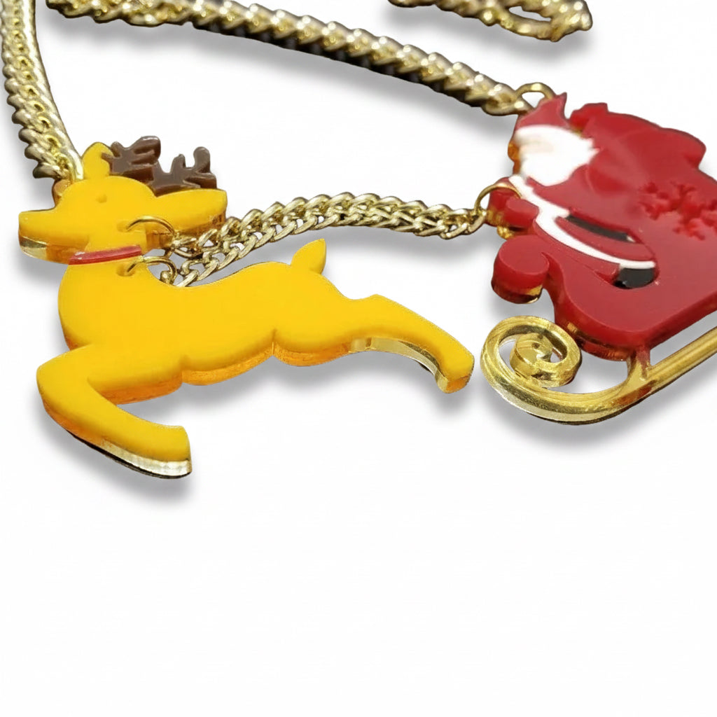 Sleigh Ride (Santa Reindeer) - Necklace