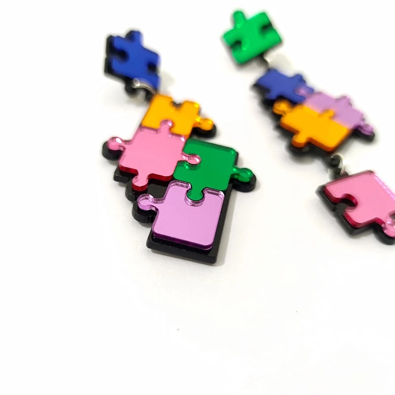 Jigsaw Puzzle - Earrings