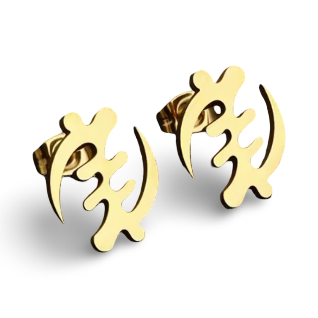 Gye Nyame - Metal - Stud - Earrings
