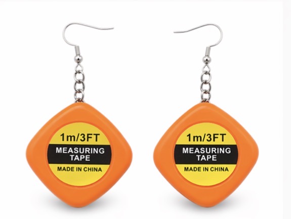 How Many Inches? (Measuring Tape) - Earrings