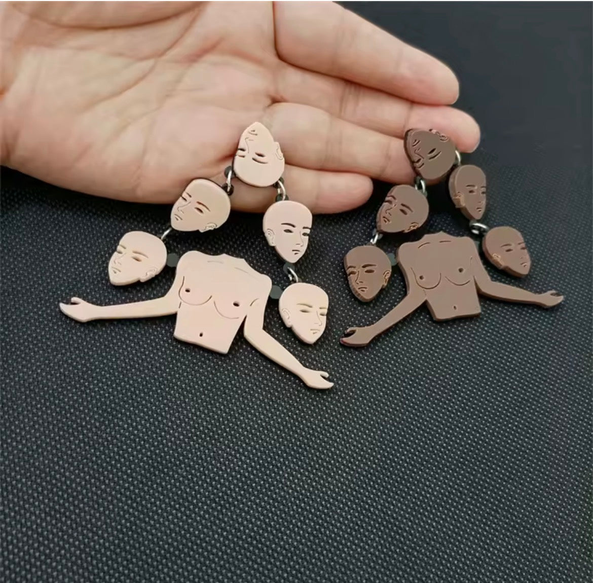 Mind Over Matter (Levitating Heads) - Earrings