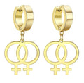 Girls Who Like Girls (Lesbian Symbol Dangle) - Earrings