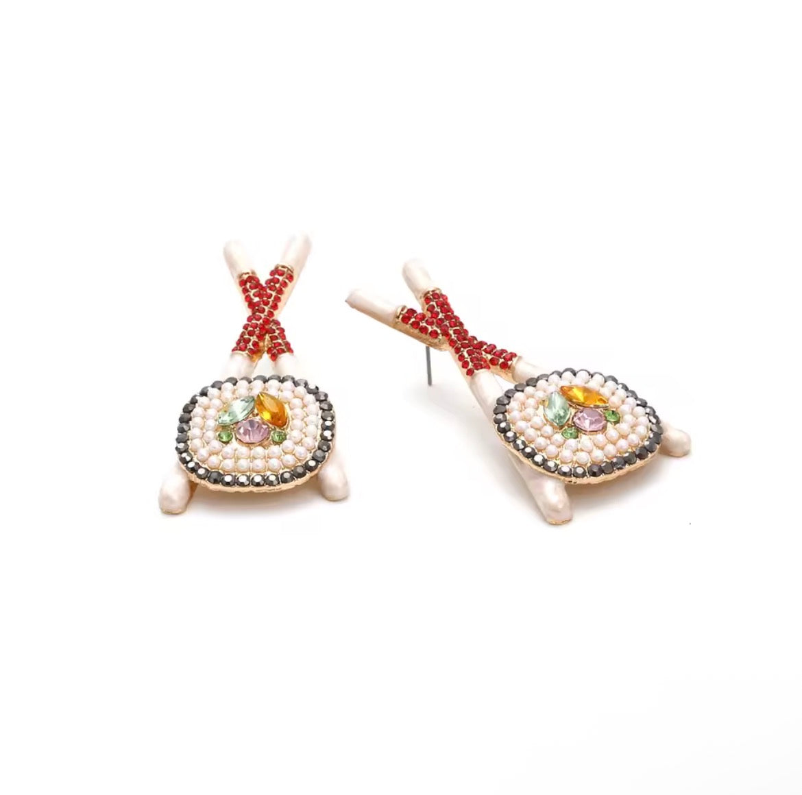 I'm On a Roll! (Sushi With Chopsticks) - Earrings