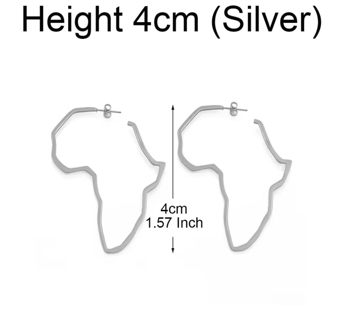 Outline of Africa - Earrings