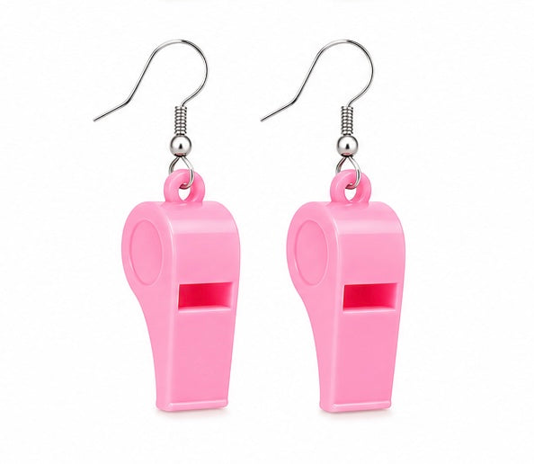 Whistle While You Twerk (Colorful Whistle) - Earrings