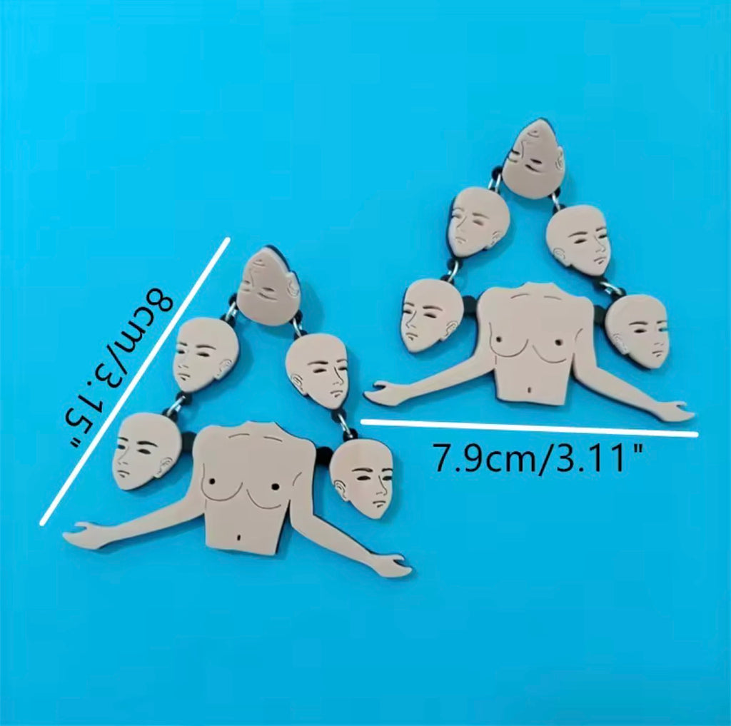 Mind Over Matter (Levitating Heads) - Earrings
