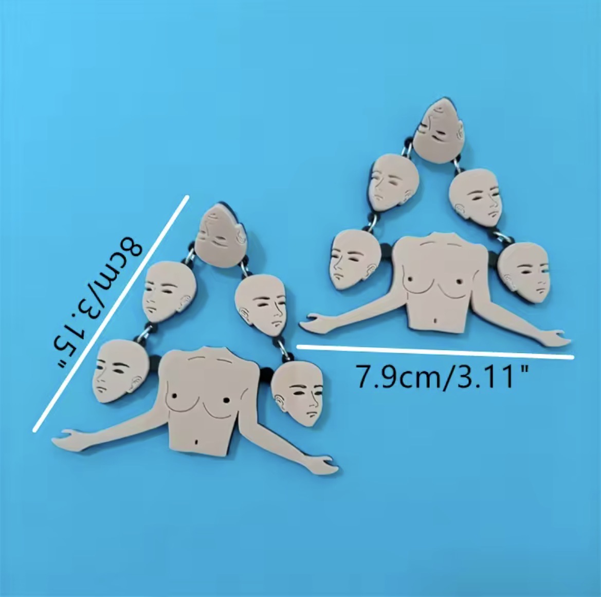 Mind Over Matter (Levitating Heads) - Earrings