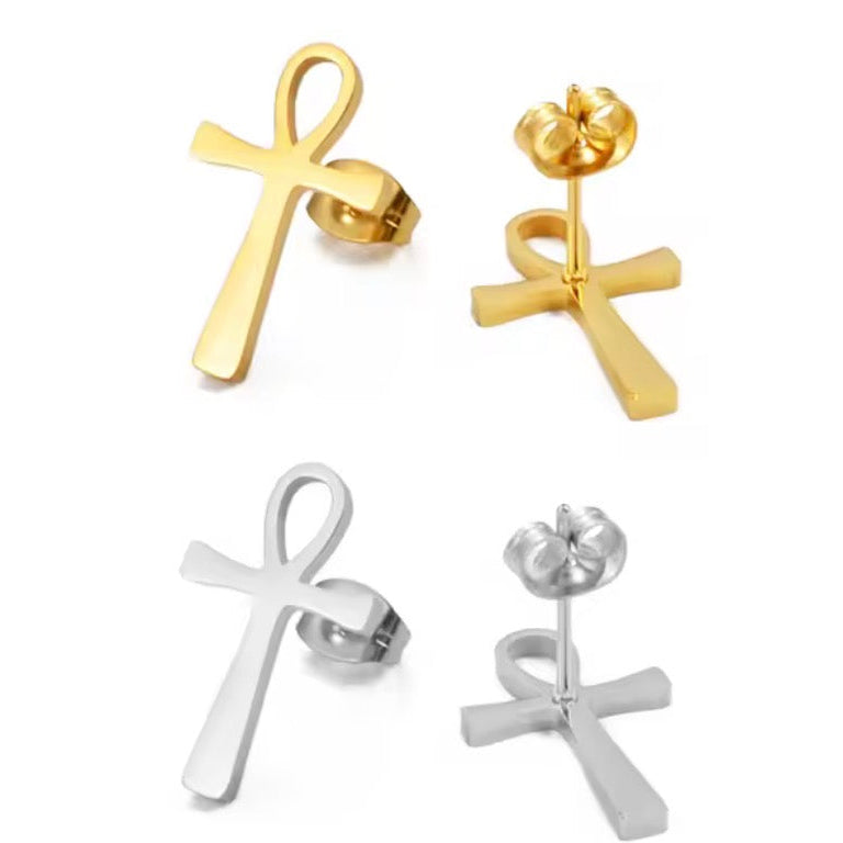 Mini Ankh Stud - Earrings
