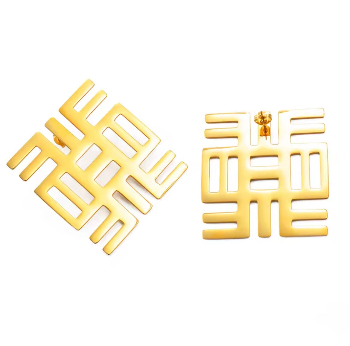 Nea Onnim (Knowledge) - Metal - Earrings