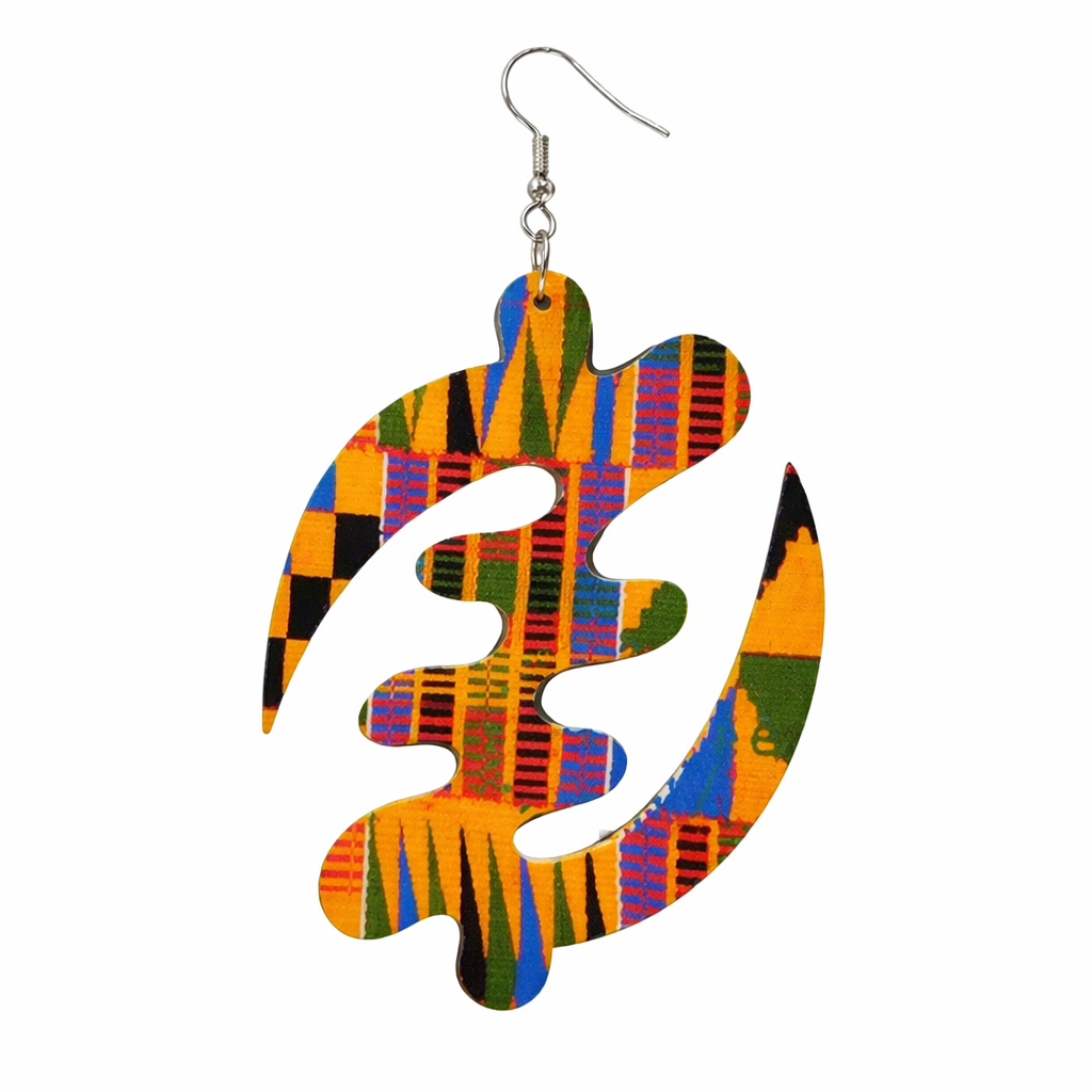Gye Nyame - Print - Dangling - Earrings