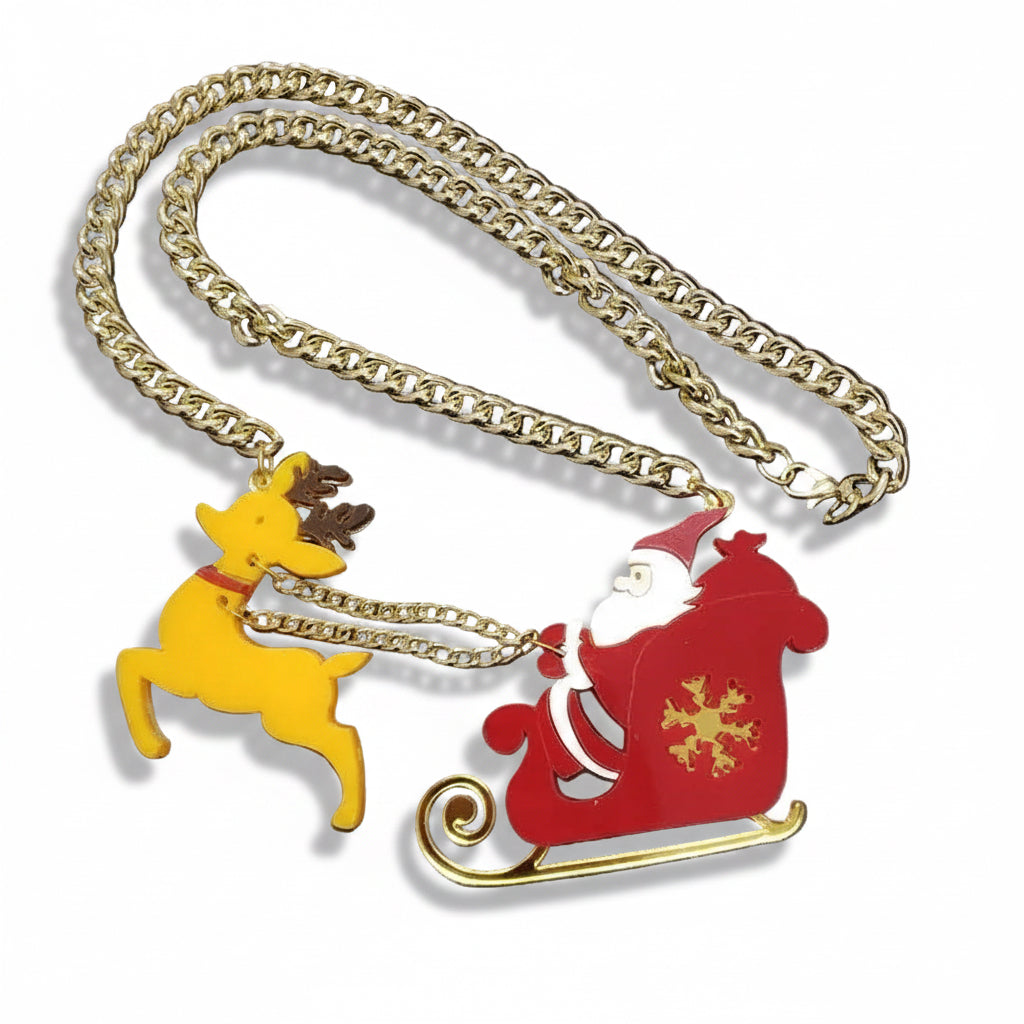 Sleigh Ride (Santa Reindeer) - Necklace