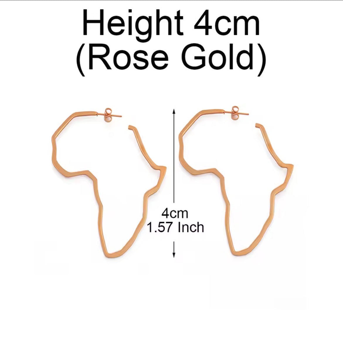 Outline of Africa - Earrings
