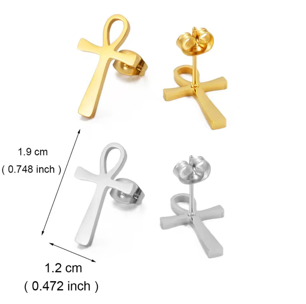 Mini Ankh Stud - Earrings