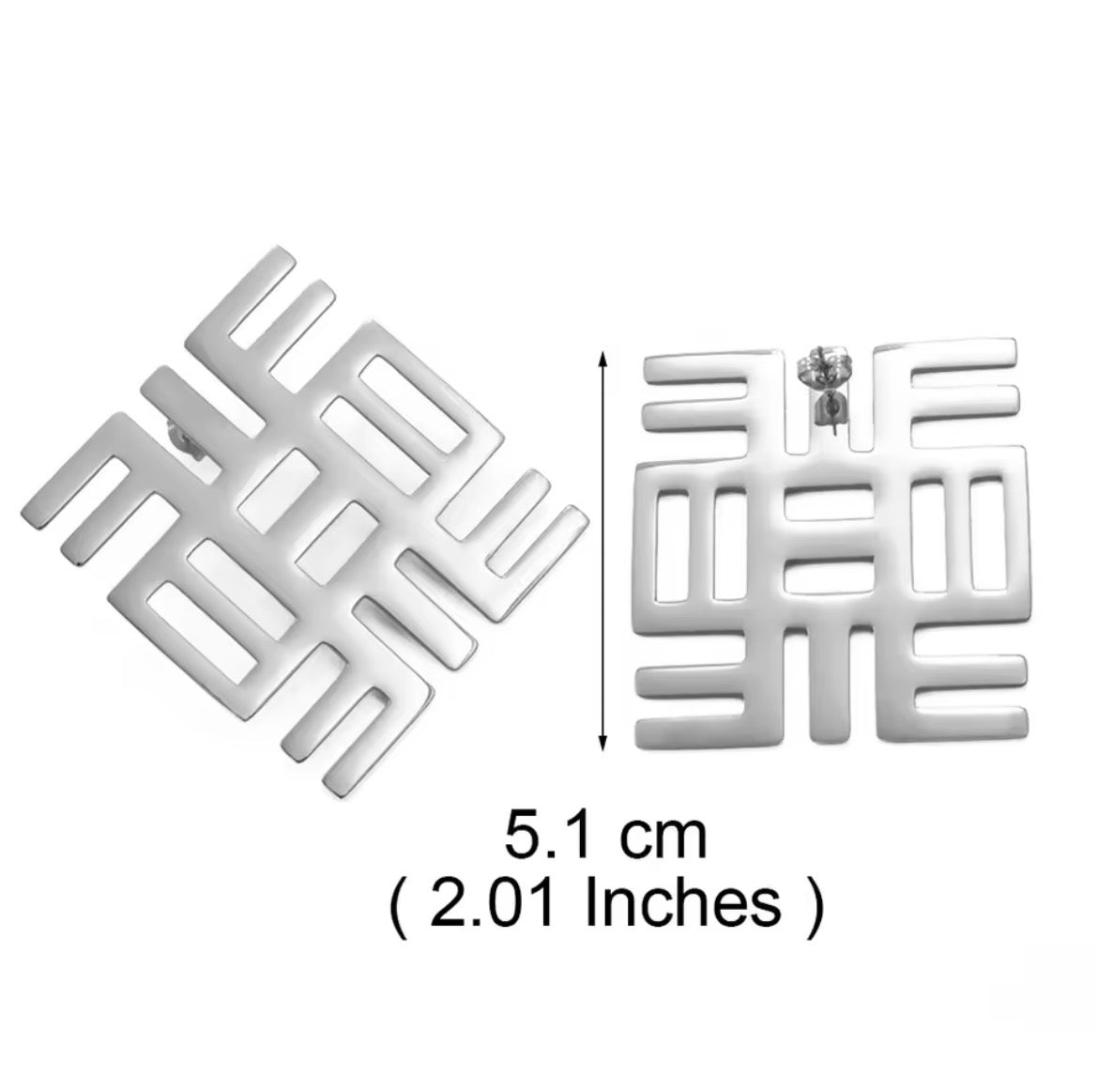 Nea Onnim (Knowledge) - Metal - Earrings