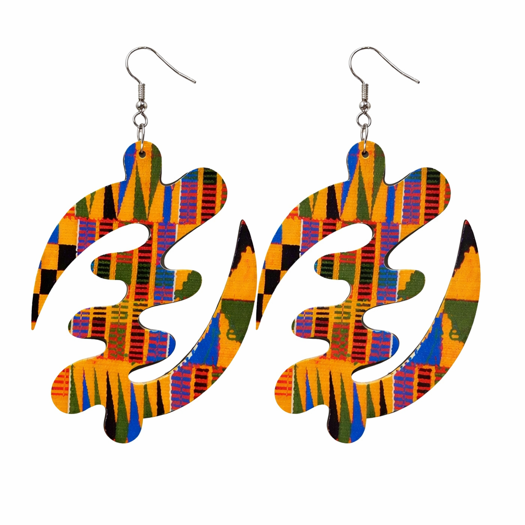 Gye Nyame - Print - Dangling - Earrings
