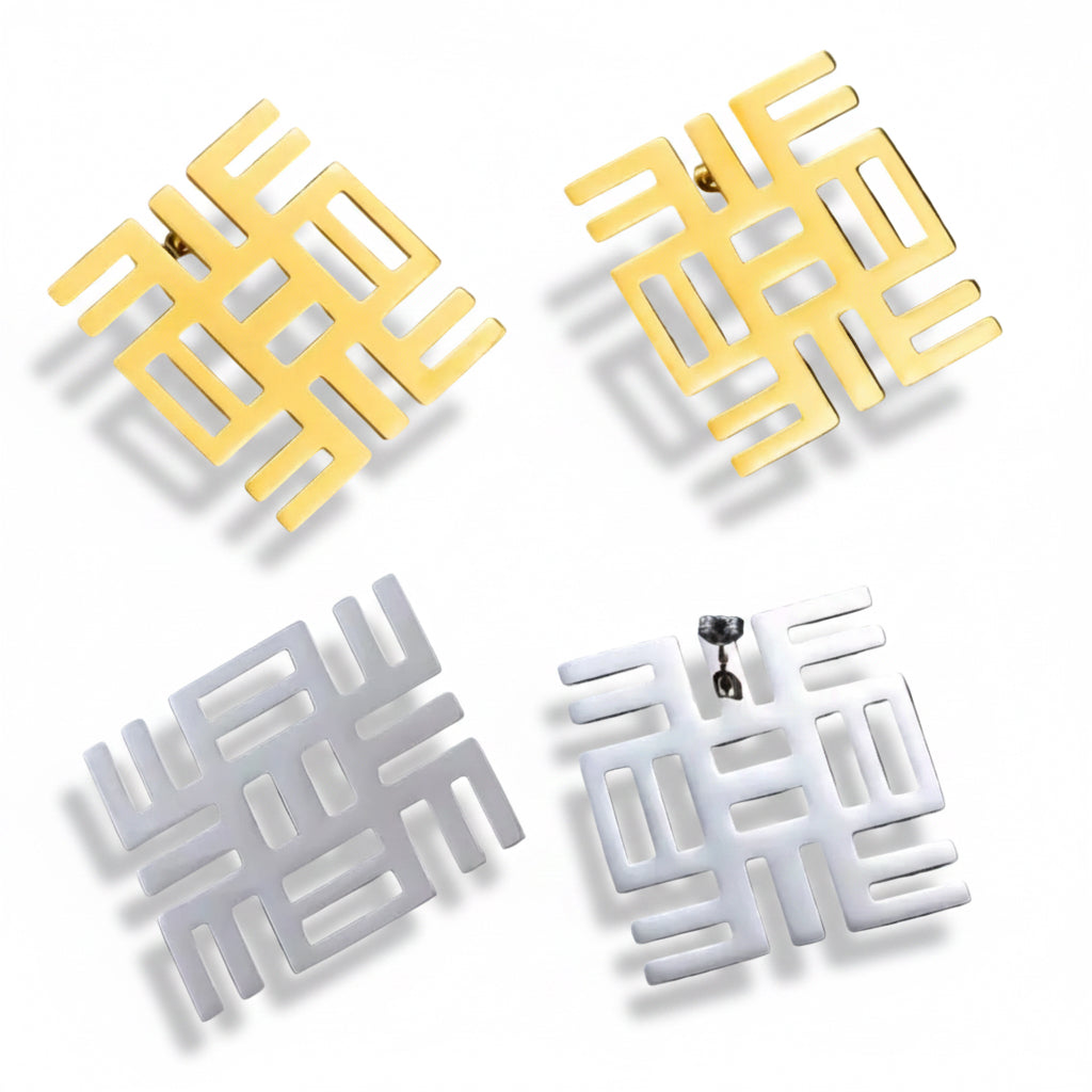 Nea Onnim (Knowledge) - Metal - Earrings