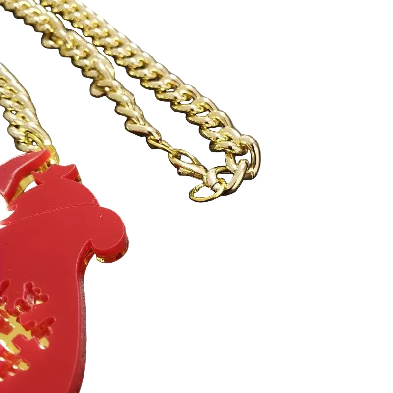 Sleigh Ride (Santa Reindeer) - Necklace