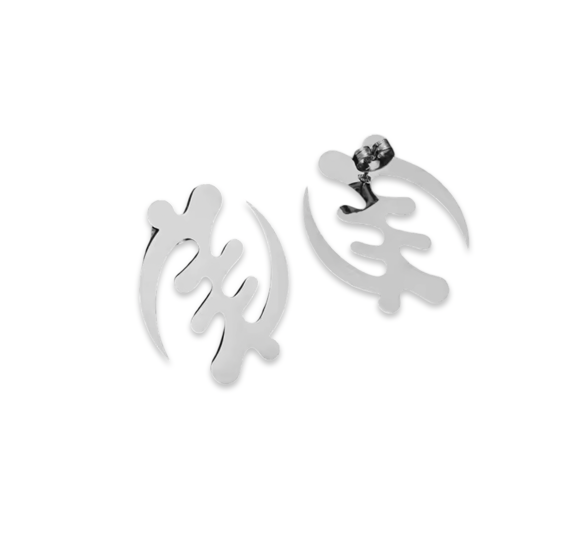 Gye Nyame - Metal - Stud - Earrings