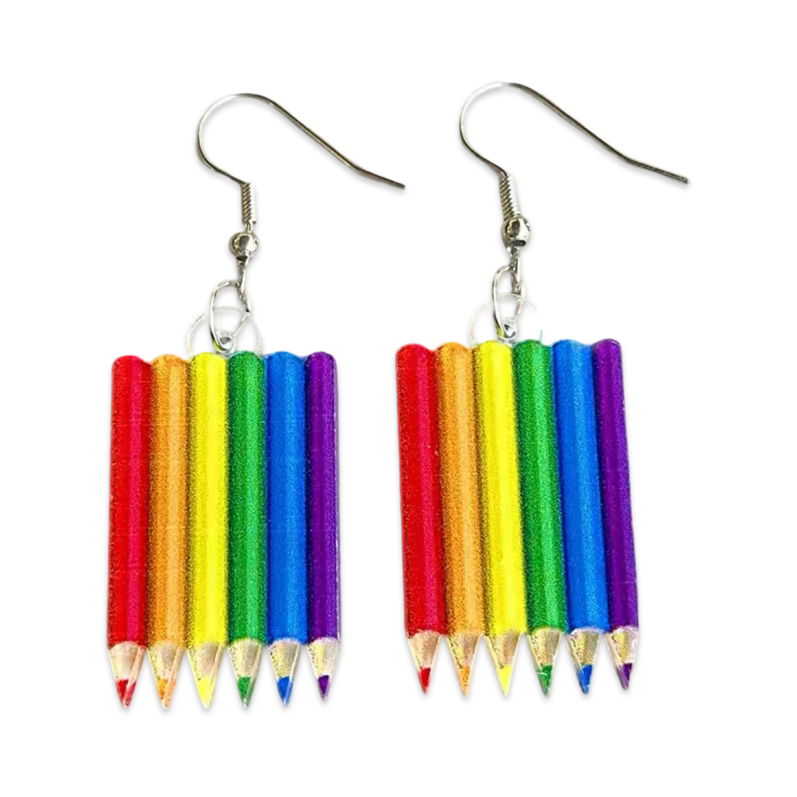 Color Me Bad (Rainbow Color Pencils) - Earrings