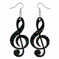 Musically Inclined (Glittery Music Notes) - Earrings