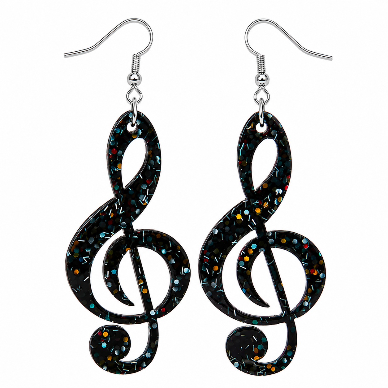 Musically Inclined (Glittery Music Notes) - Earrings