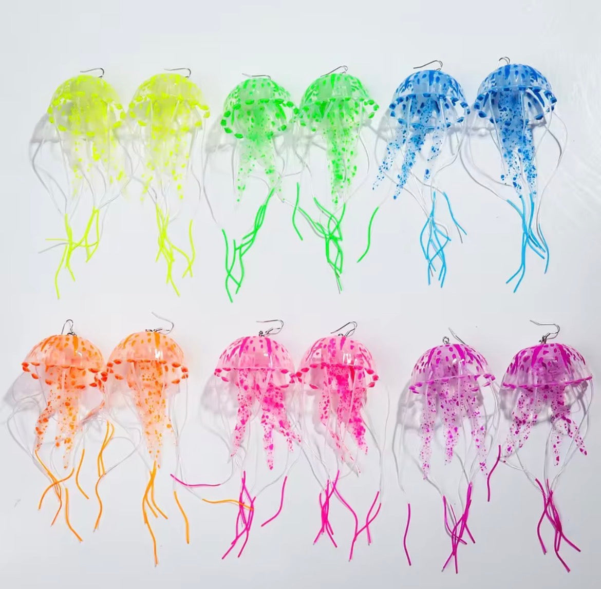 Jell-A-Sea (Neon Jellyfish) - Earrings