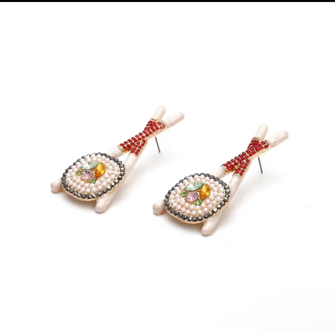 I'm On a Roll! (Sushi With Chopsticks) - Earrings