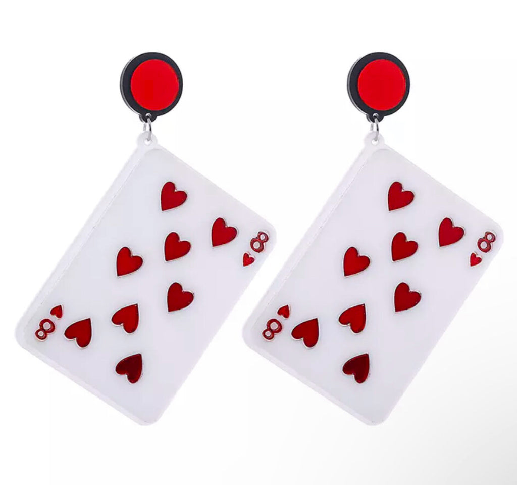 Eight of Hearts - Earrings