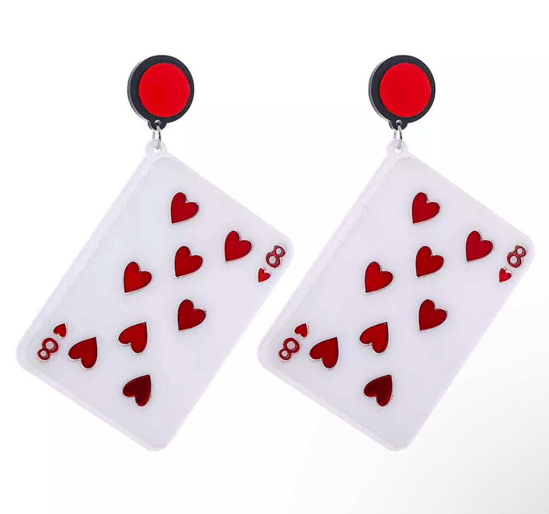 Eight of Hearts - Earrings