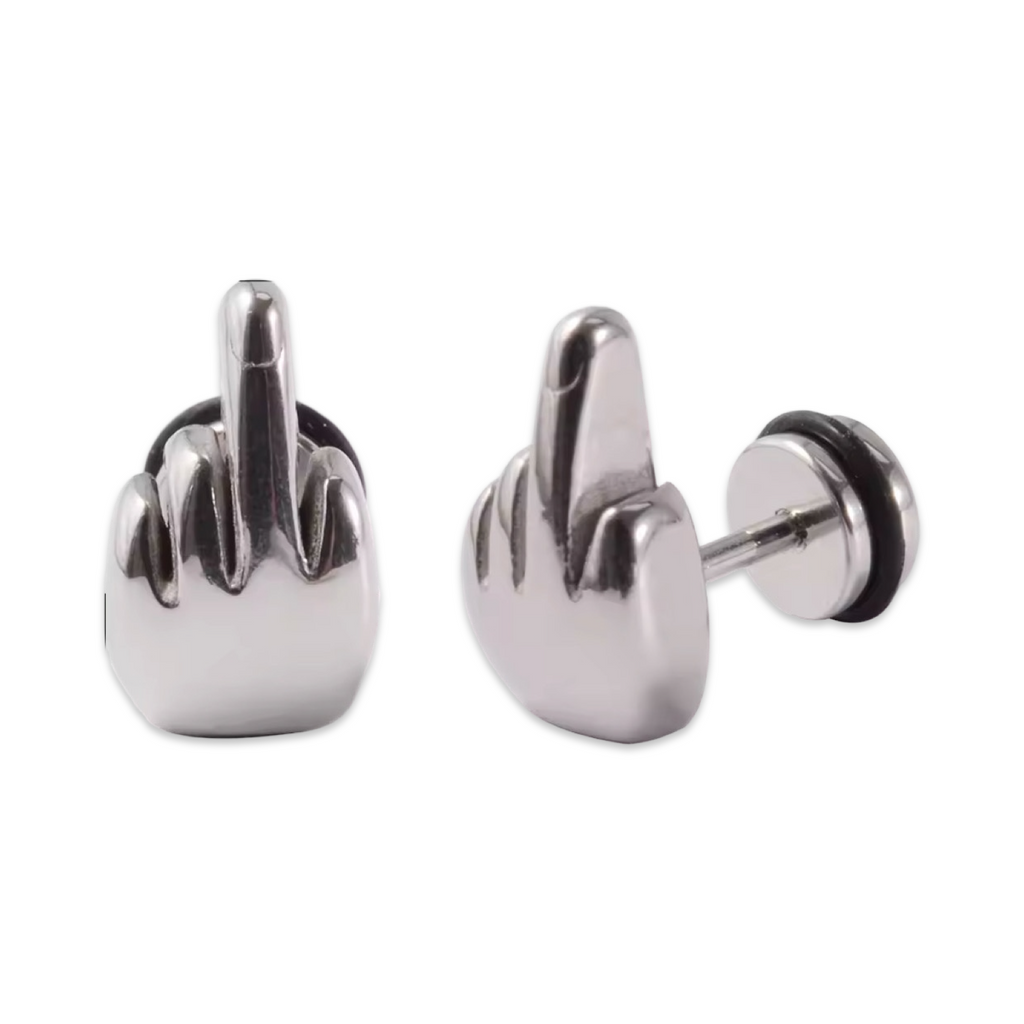 Mini Fuck (Middle Finger Stud) - Earrings