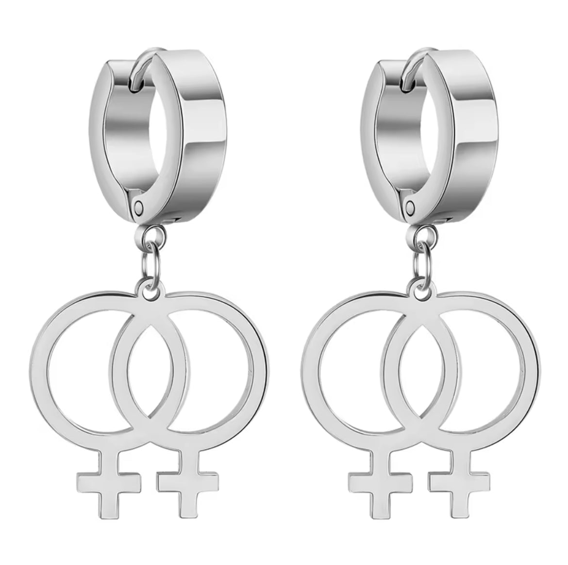 Girls Who Like Girls (Lesbian Symbol Dangle) - Earrings