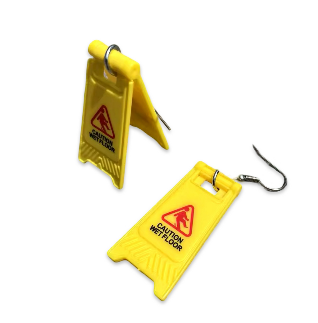 Be Cautious! (Caution Sign) - Earrings