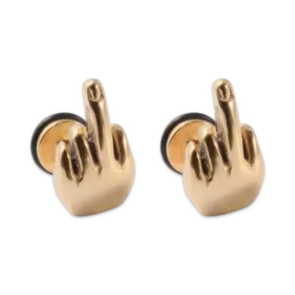 Mini Fuck (Middle Finger Stud) - Earrings