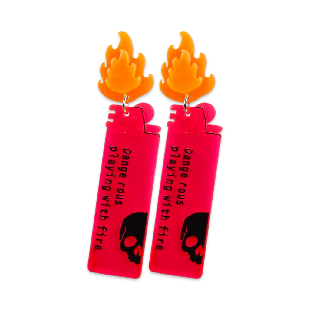 Don’t Play With Fire (Lighter) - Earrings