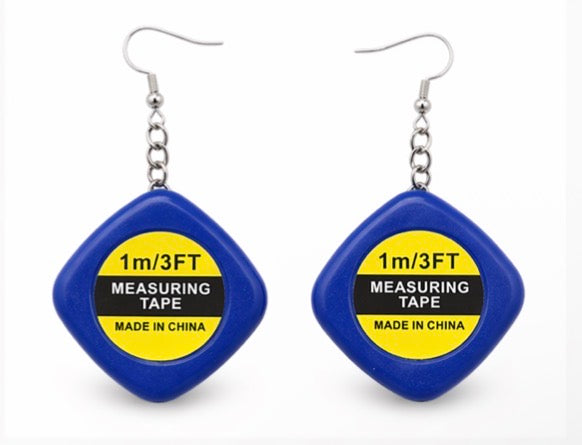 How Many Inches? (Measuring Tape) - Earrings