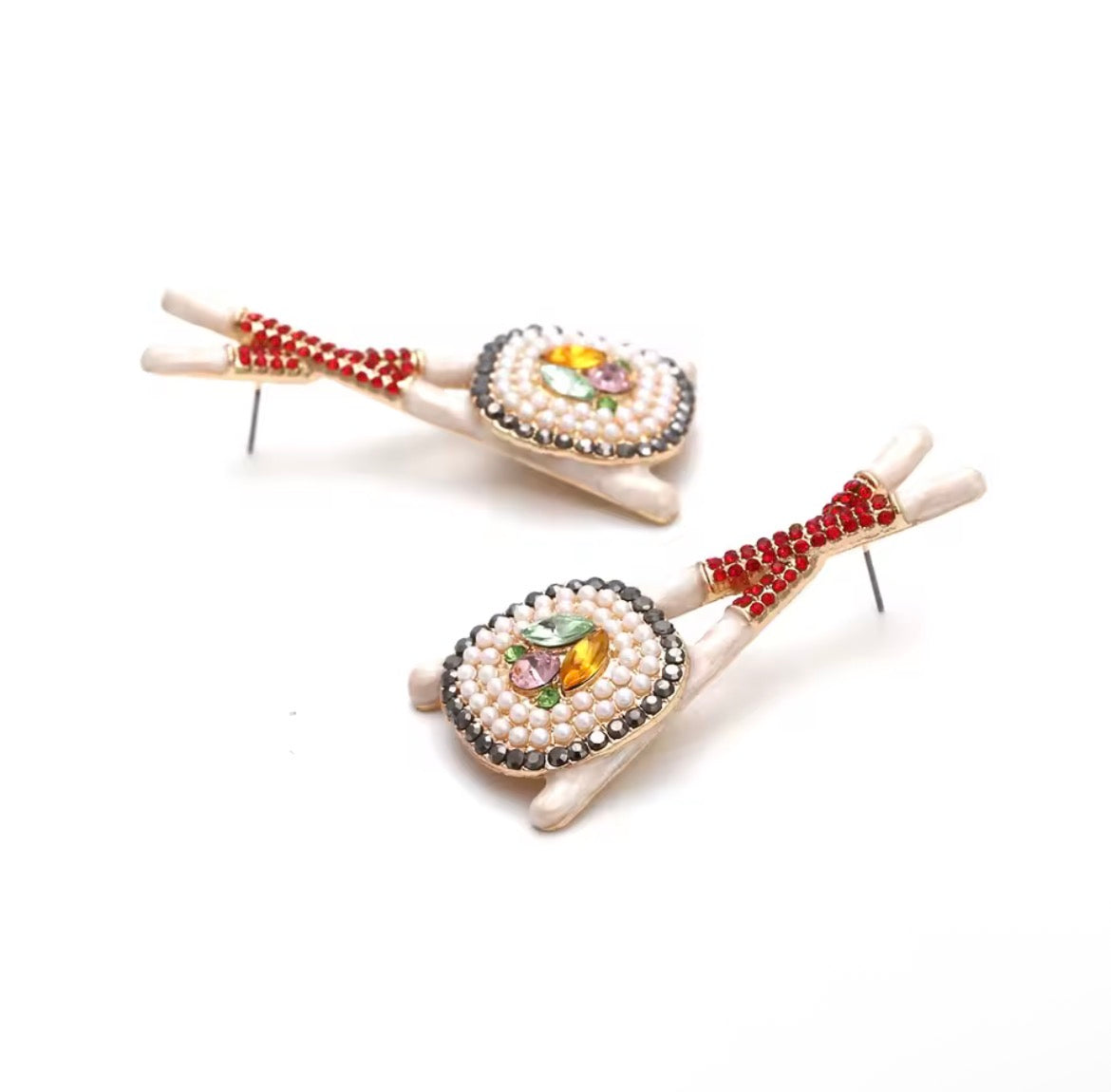 I'm On a Roll! (Sushi With Chopsticks) - Earrings