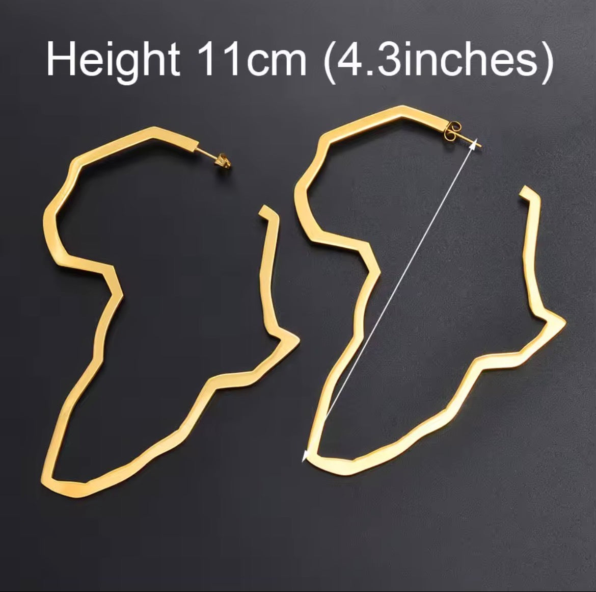Outline of Africa - Earrings