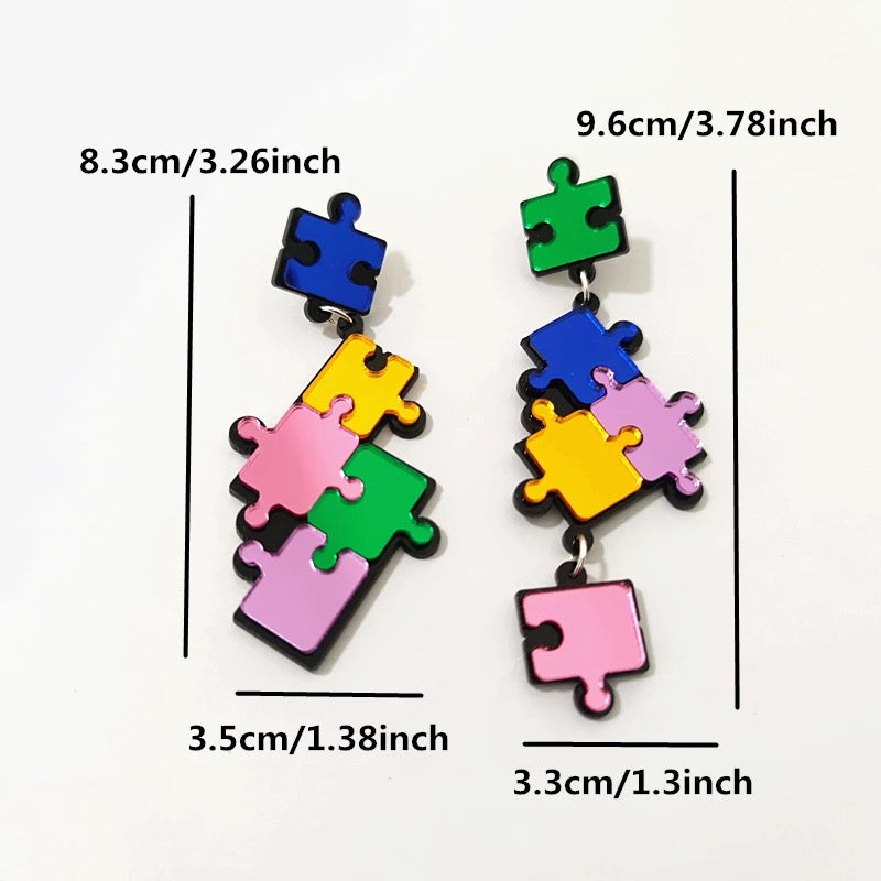 Jigsaw Puzzle - Earrings