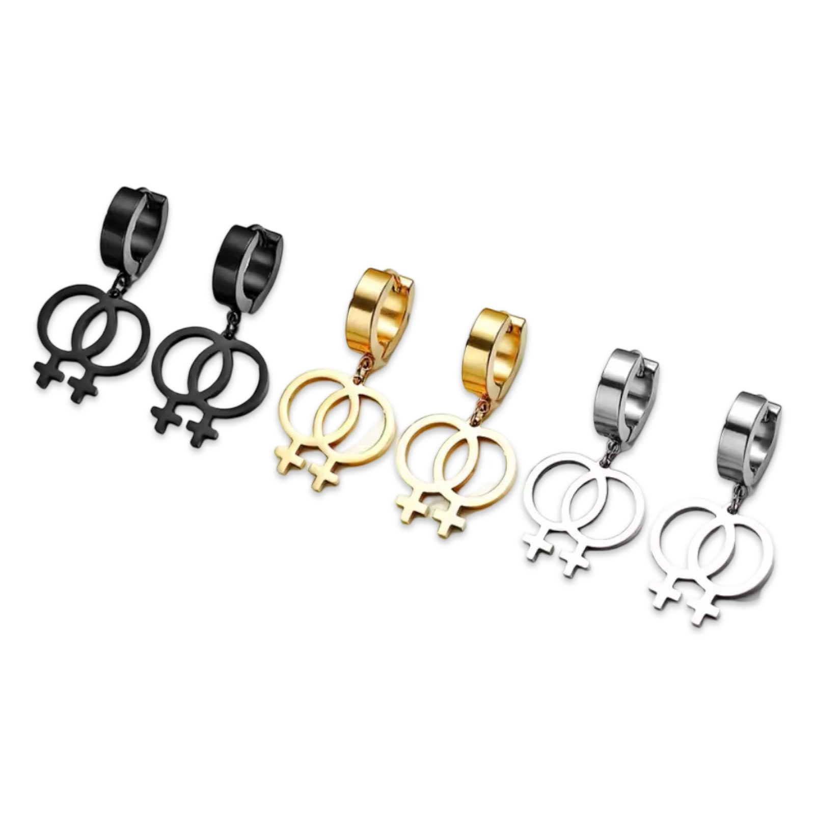 Girls Who Like Girls (Lesbian Symbol Dangle) - Earrings