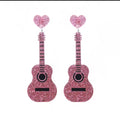 No Strings Attached (Pink Guitar) - Earrings