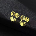 Sankofa - Metal - Stud - Earrings