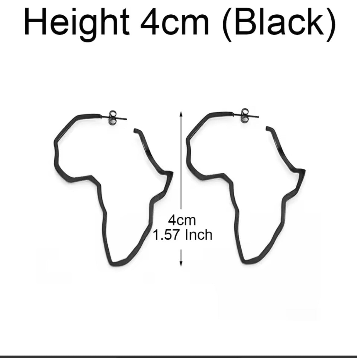 Outline of Africa - Earrings