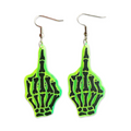Fuck It! (Neon Skeleton Middle Finger) - Earrings