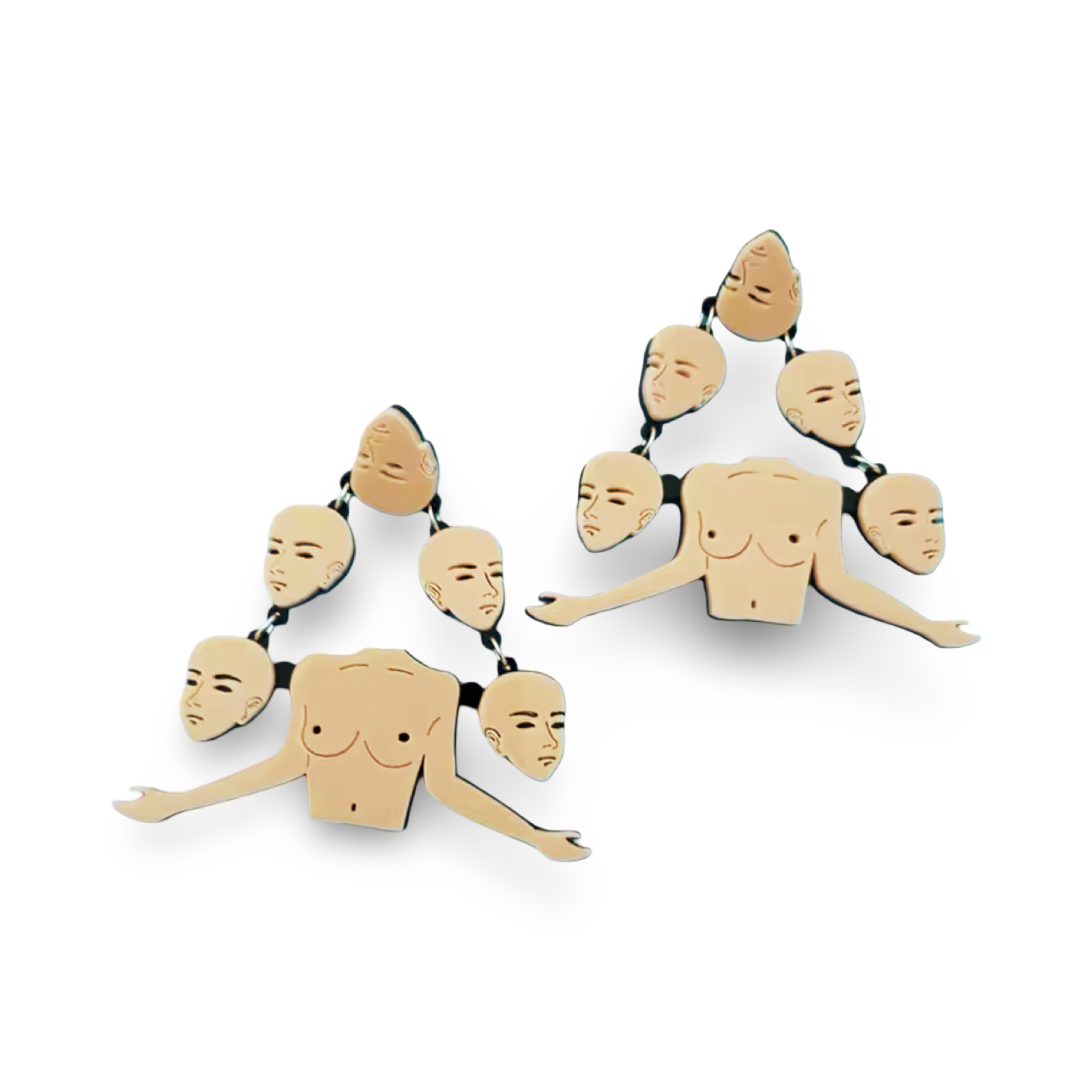 Mind Over Matter (Levitating Heads) - Earrings