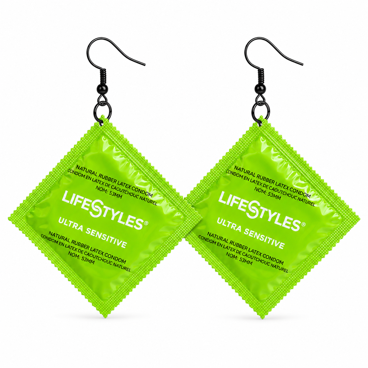 No Glove, No Love (Condom) - Earrings