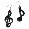 Musically Inclined (Glittery Music Notes) - Earrings