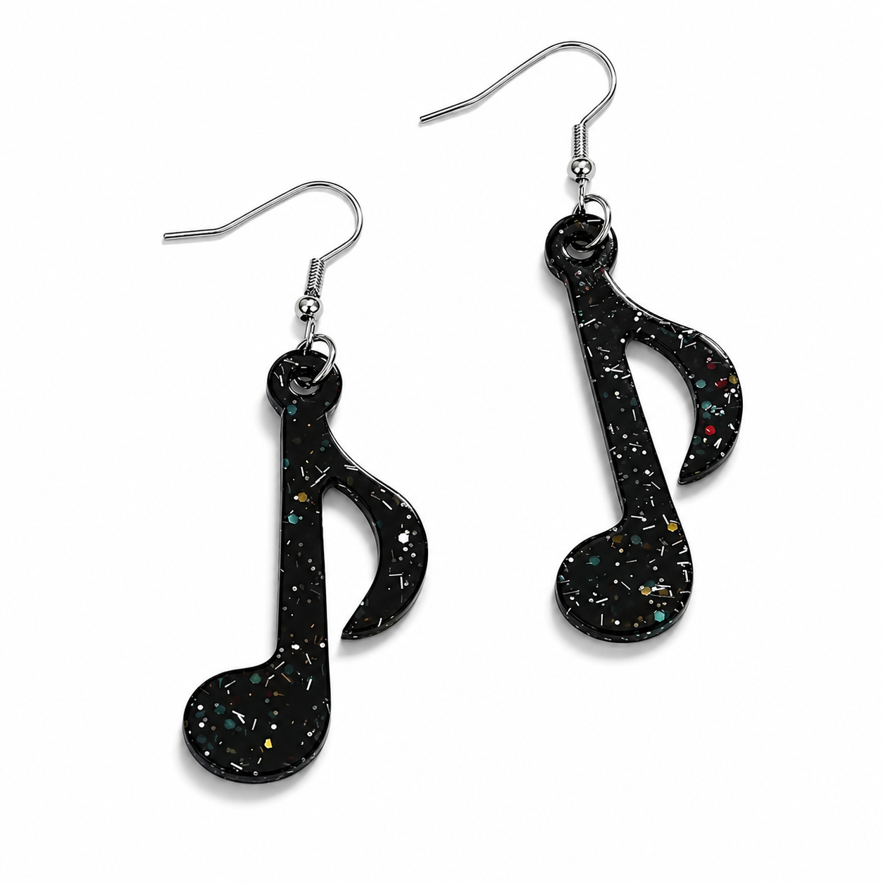 Musically Inclined (Glittery Music Notes) - Earrings