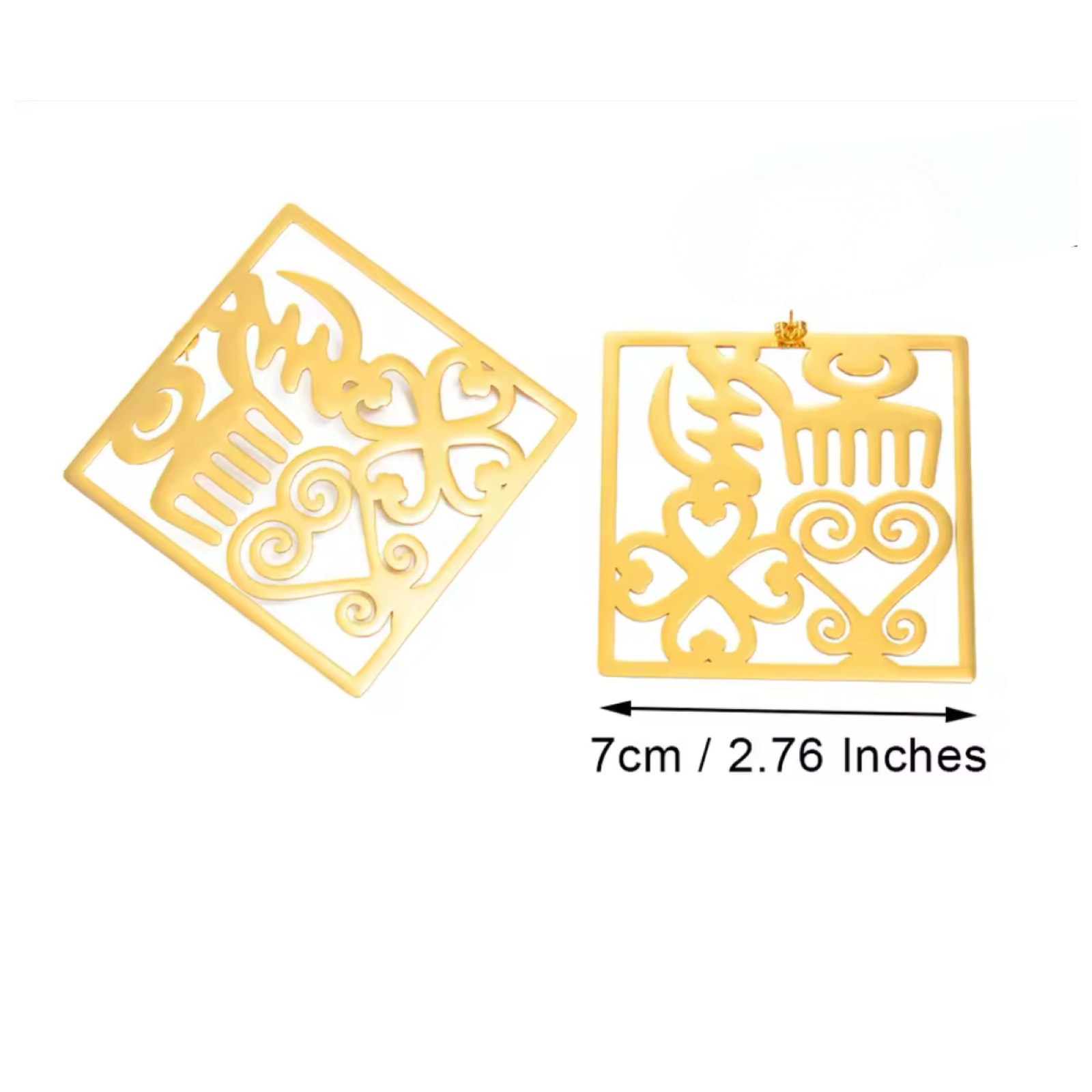 Adinkra (Metal Stud) - Earrings