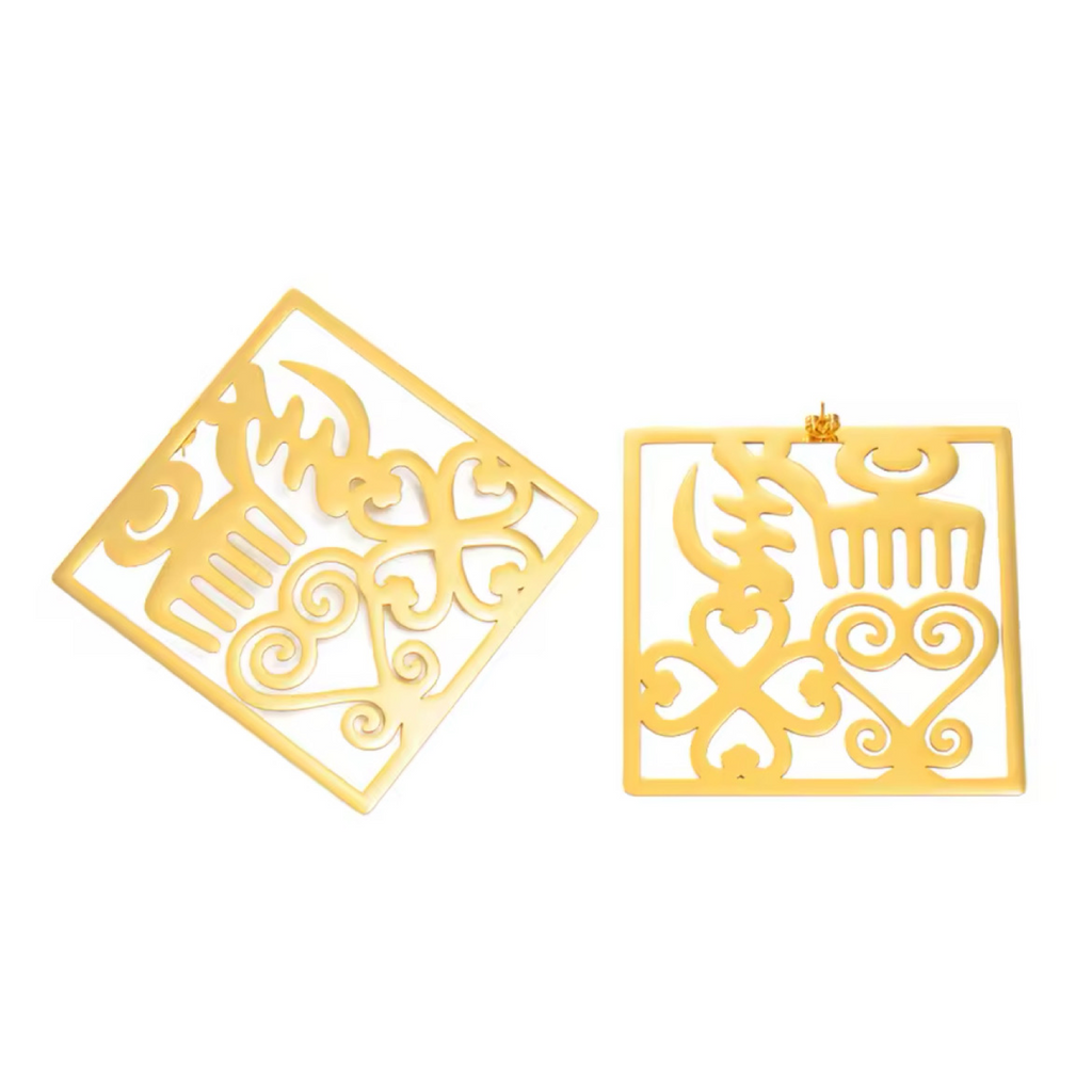 Adinkra (Metal Stud) - Earrings