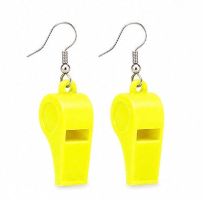 Whistle While You Twerk (Colorful Whistle) - Earrings